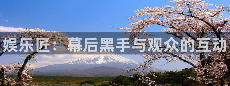 乐天堂fun体育凯捷平台代理：娱乐匠：幕后黑手与观众的互动