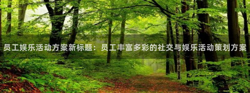 乐天堂fun体育注册：员工娱乐活动方案新标题：员工丰富多彩的社交与娱乐活动策划方